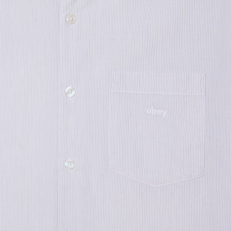 OBEY S/Sシャツ BIGWIG JAMIE WOVEN ホワイト 商品画像 胸ポケット