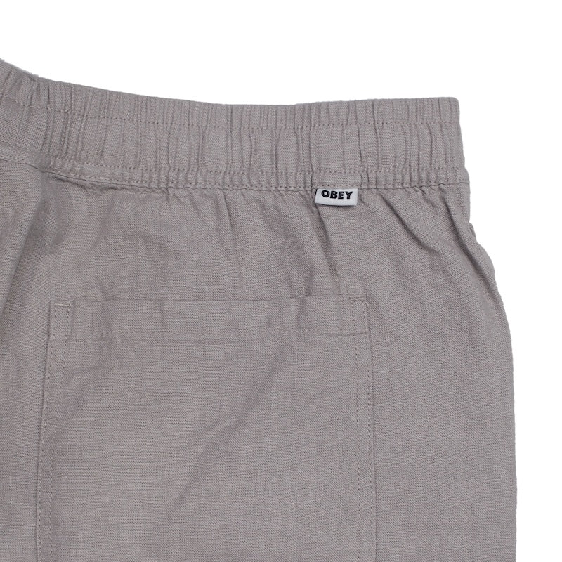 OBEY ショーツ RELAXER SHORT オートミール 商品画像 クローズアップ