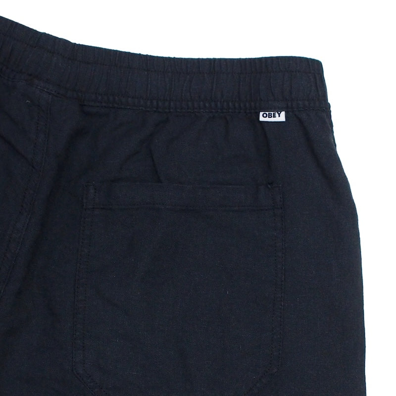 OBEY ショーツ RELAXER SHORT ブラック 商品画像 クローズアップ