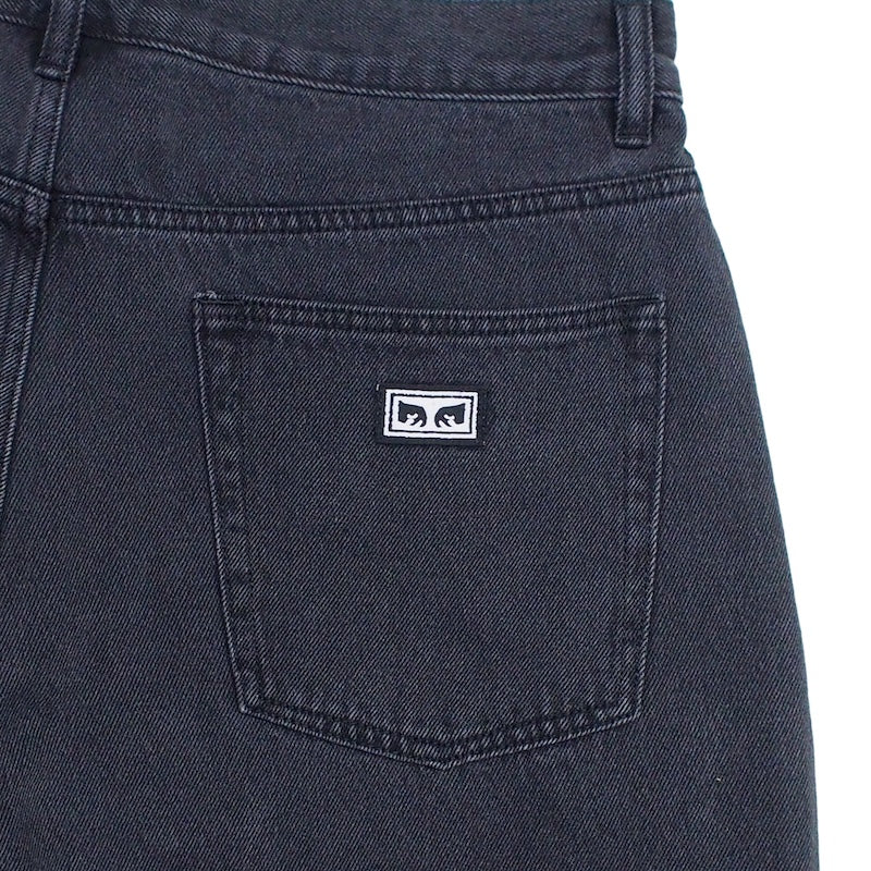 OBEY ショーツ EMERSON DENIM SHORT ブラック 商品画像 クローズアップ