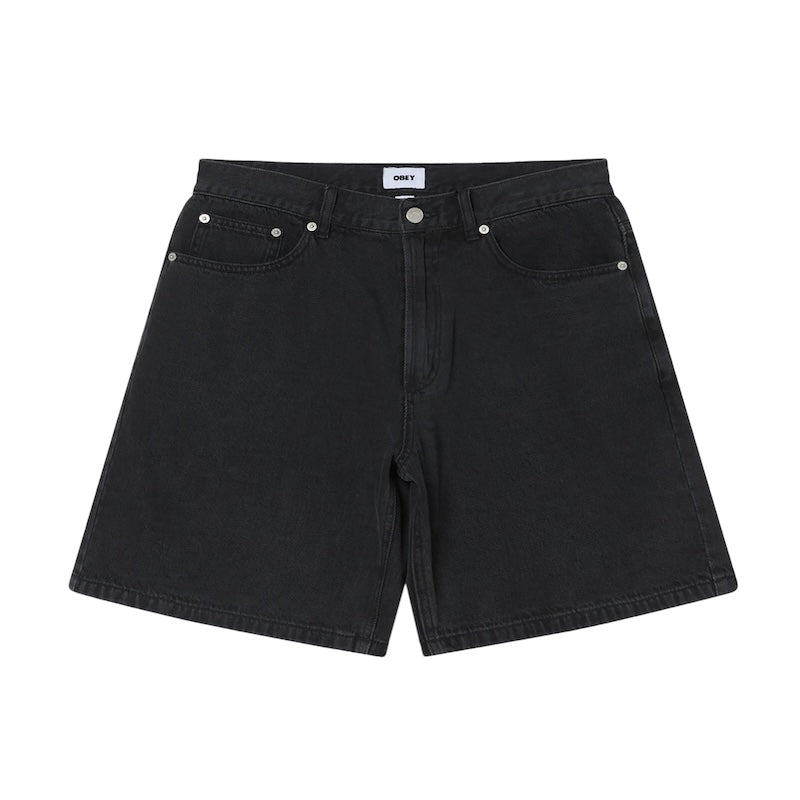 OBEY ショーツ EMERSON DENIM SHORT ブラック 商品画像 正面