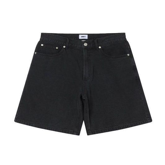 OBEY ショーツ EMERSON DENIM SHORT ブラック 商品画像 正面