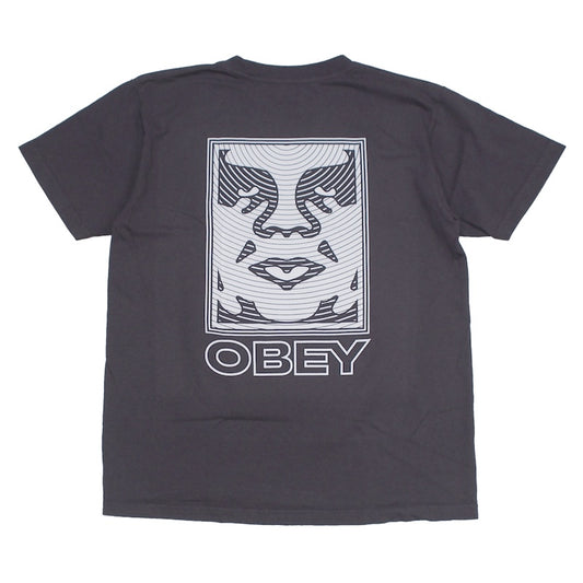 OBEY Tシャツ RIPPLE PIGMENT T-SHIRT ブラック 商品画像 背面