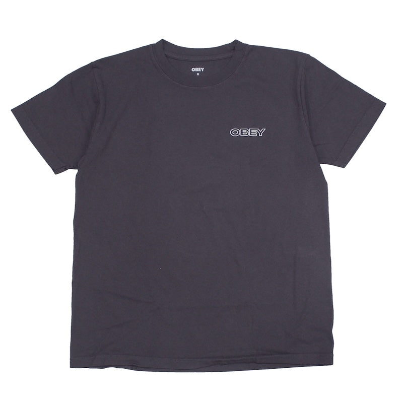 OBEY Tシャツ RIPPLE PIGMENT T-SHIRT ブラック 商品画像 正面