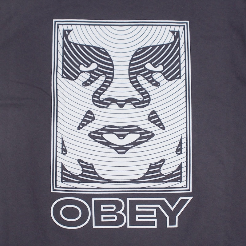 OBEY Tシャツ RIPPLE PIGMENT T-SHIRT ブラック 商品画像 バックプリント