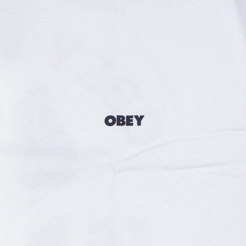 OBEY Tシャツ VISUAL STUDIOS FLOWER CLASSIC T-SHIRT ホワイト 商品画像 フロントプリント