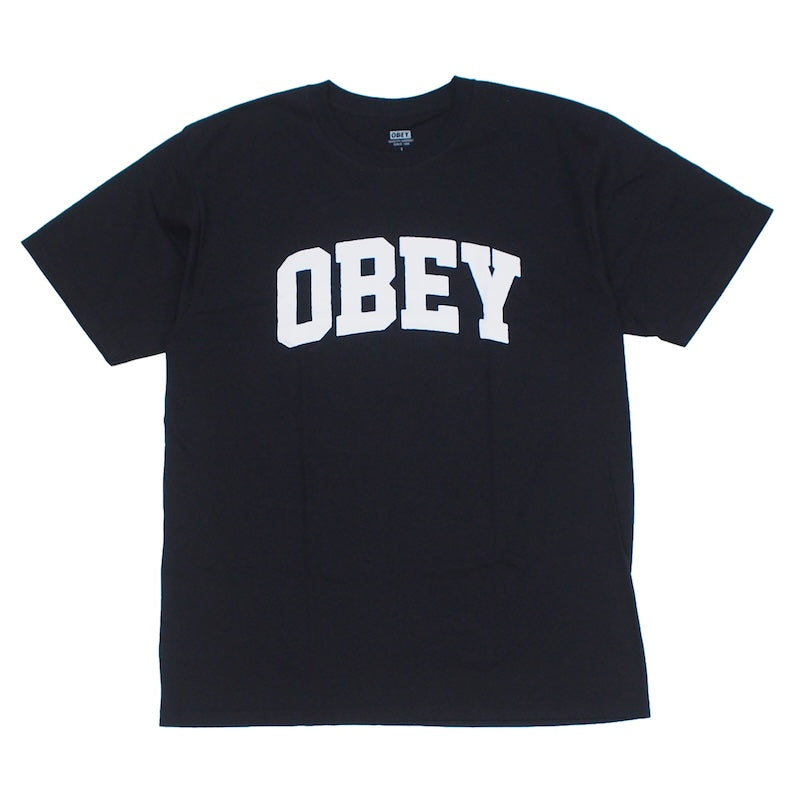 OBEY Tシャツ OBEY COLLEGIATE STANDARD T-SHIRT ブラック 商品画像 正面