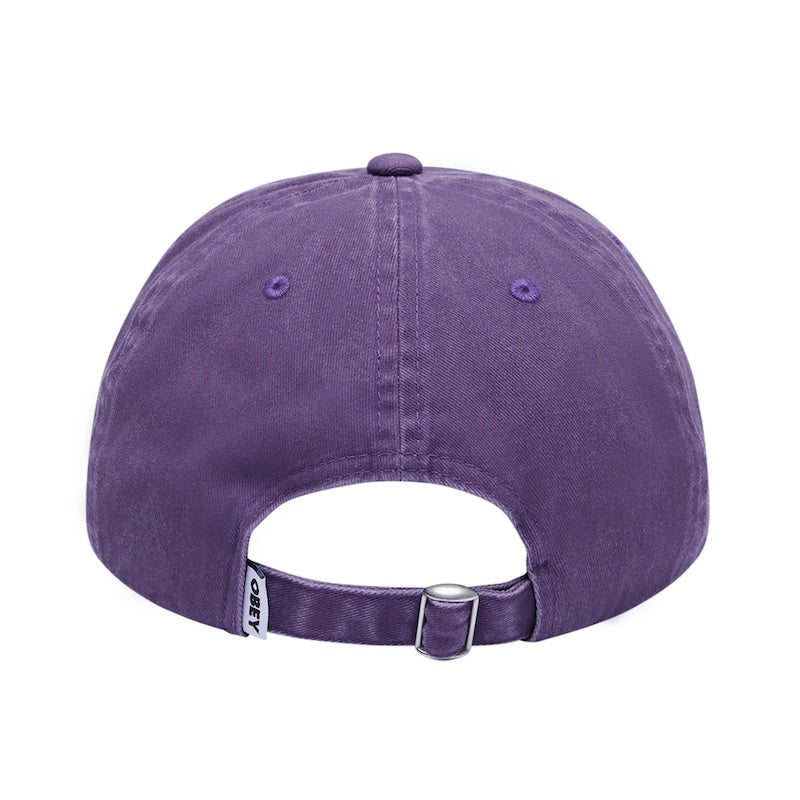 OBEY キャップ PIGMENT OUTLINE DELTA 6 PANEL STRAPBACK CAP パープル 商品画像 背面