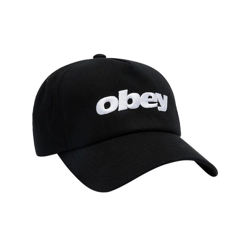 OBEY キャップ DELTA 5 PANEL SNAPBACK CAP ブラック 商品画像 正面