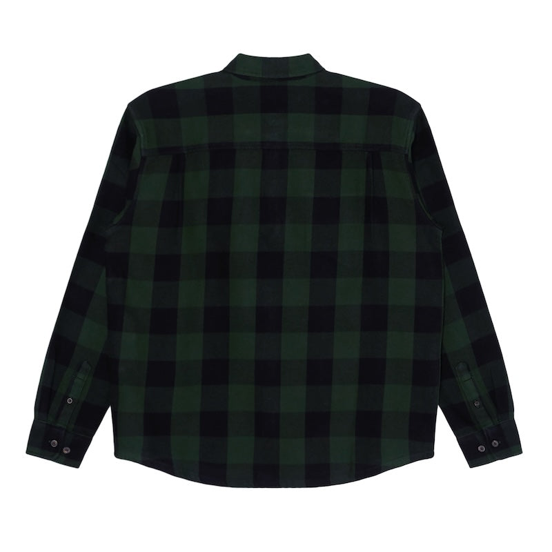 OBEY　L/Sシャツ JONES WOVEN (Kombu Green Multi) 商品画像 背面