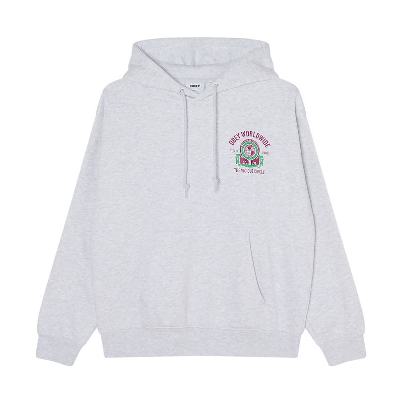 OBEY パーカー VICIOUS CIRCLE PULLOVER HOODIE グレー 商品画像 正面