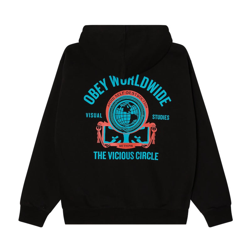 OBEY パーカー VICIOUS CIRCLE PULLOVER HOODIE ブラック 商品画像 背面