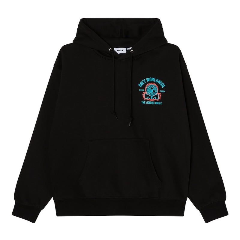 OBEY パーカー VICIOUS CIRCLE PULLOVER HOODIE ブラック 商品画像 正面