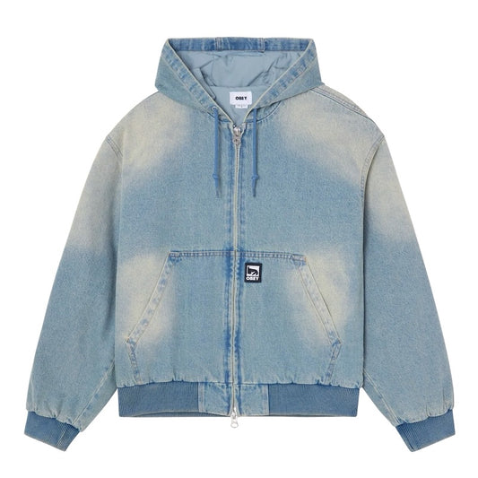 OBEY ジャケット GLEN ZIP UP JACKET インディゴ 商品画像 正面