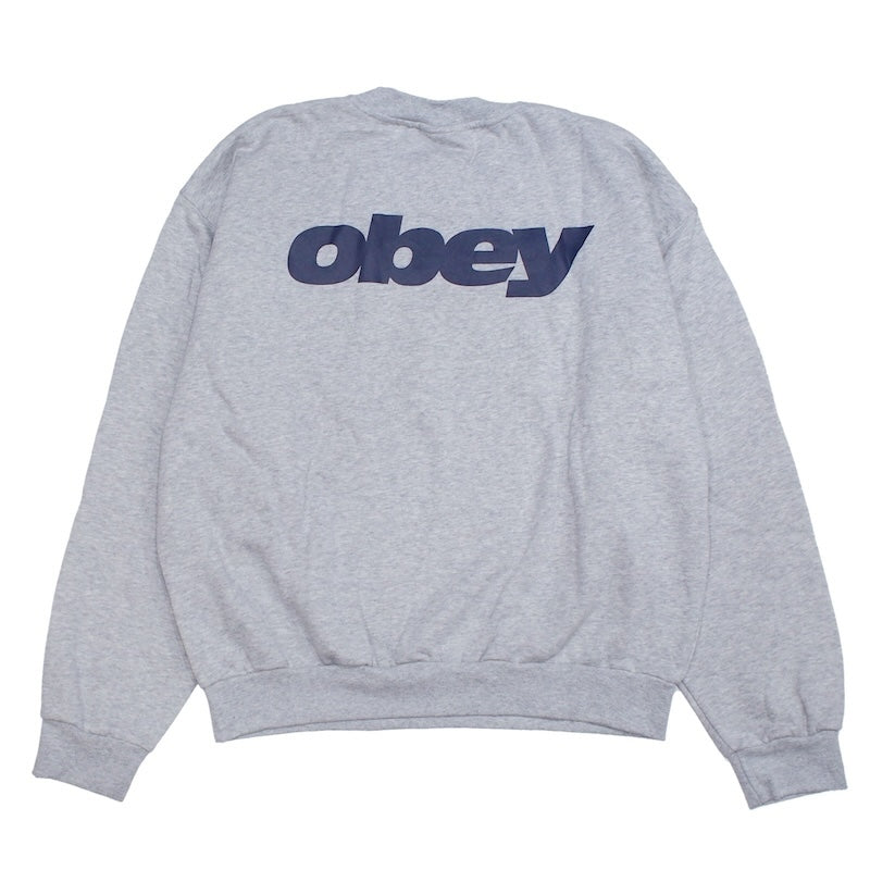 OBEY クルースウェット LEAGUE CREWNECK SWEAT (Ash Gray) 商品画像 背面