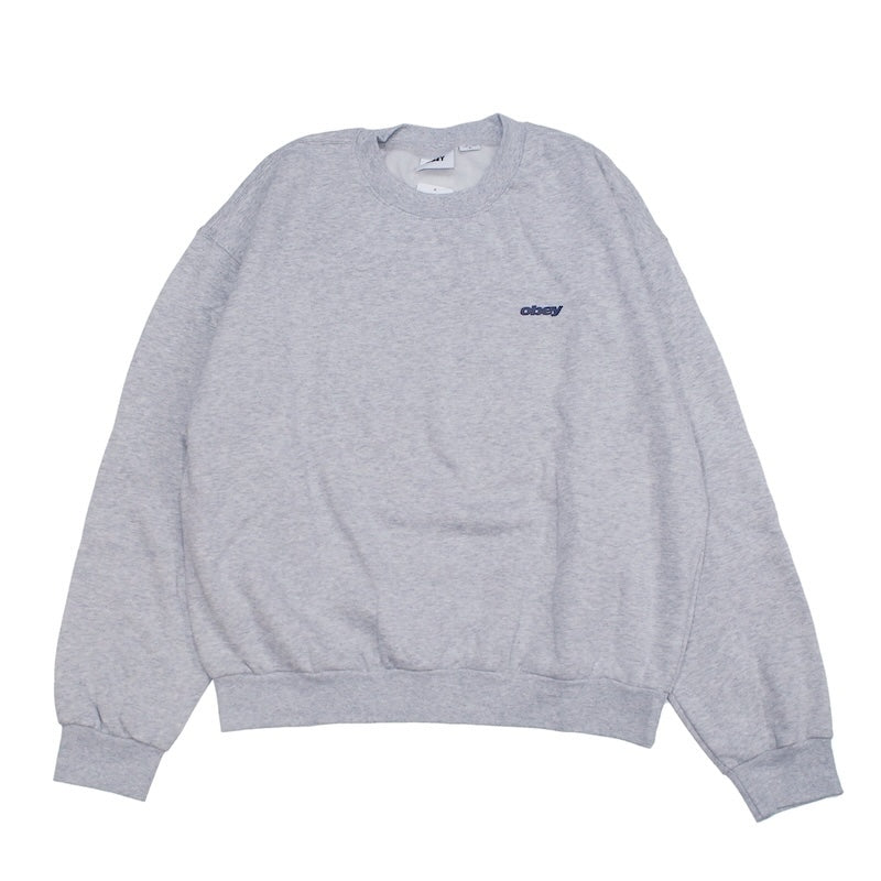 OBEY クルースウェット LEAGUE CREWNECK SWEAT (Ash Gray) 商品画像 正面