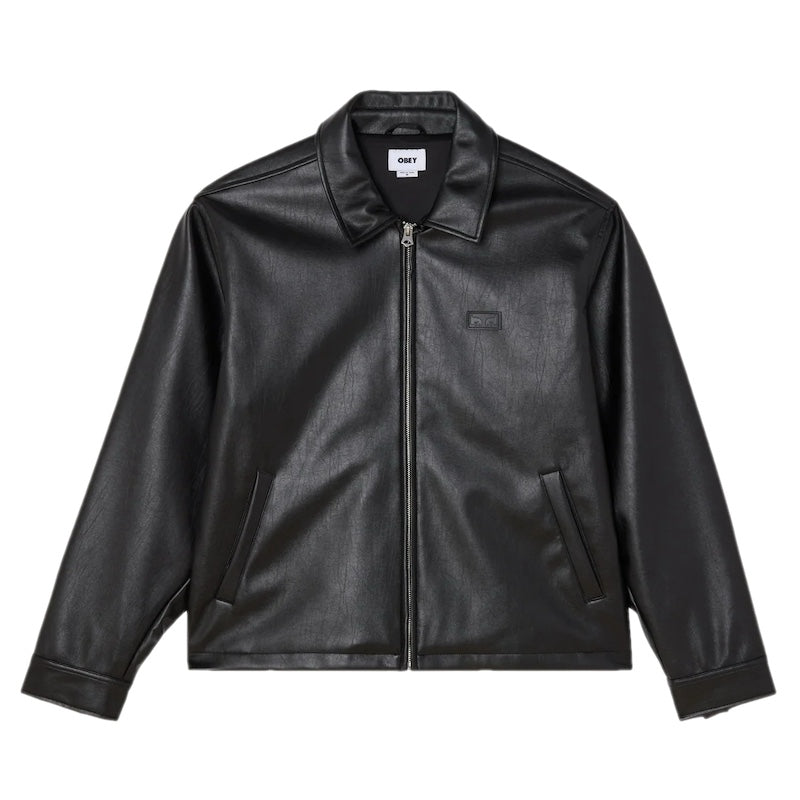 OBEY ジャケット WORKMAN PU JACKET ブラック 商品画像 正面