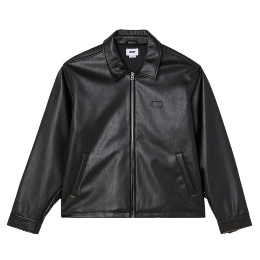 OBEY ジャケット WORKMAN PU JACKET ブラック 商品画像 正面