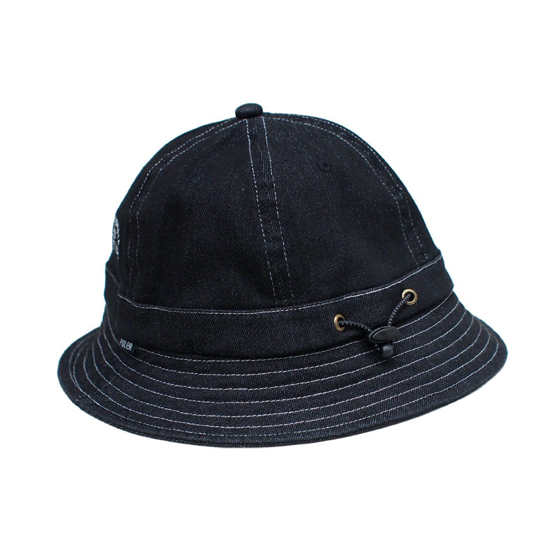 POLeR　ハット　"WASHED BELL HAT"　(Black Denim)