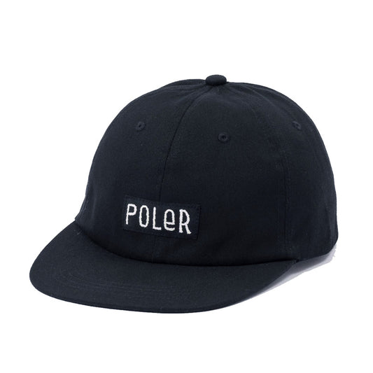 POLeR　キャップ　"FURRY FONT 6P CAP"　(Black)