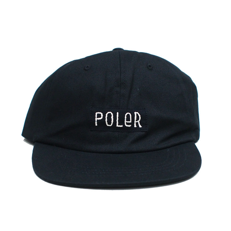 POLeR　キャップ　"FURRY FONT 6P CAP"　(Black)