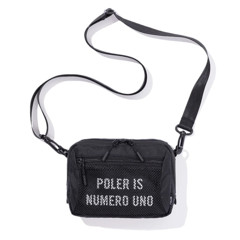 POLeR　ミニショルダーバッグ　"X-CLOTH MINI SHOULDER"　(Black)