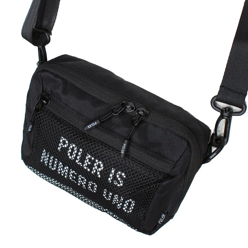 POLeR　ミニショルダーバッグ　"X-CLOTH MINI SHOULDER"　(Black)