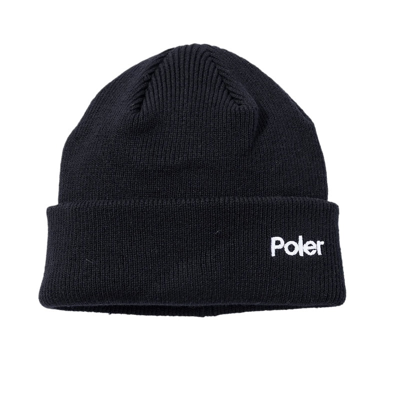 POLeR　ビーニー　"SHALLOW BEANIE"　(Black)