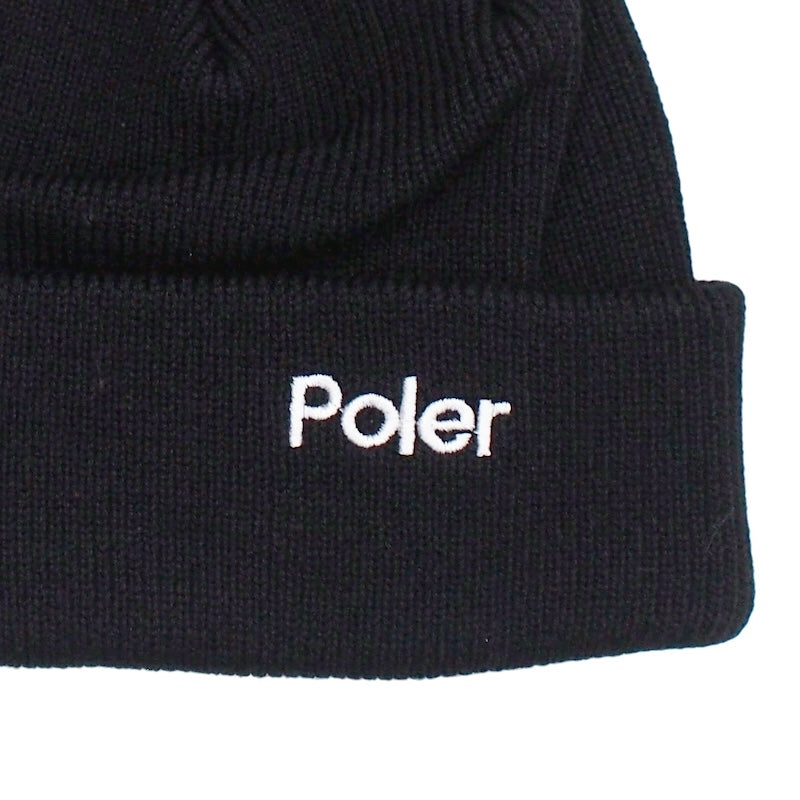 POLeR　ビーニー　"SHALLOW BEANIE"　(Black)