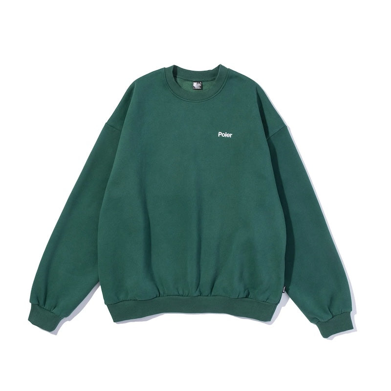 POLeR　クルースウェット　"POLER EMB CREW SWEAT"　(Green)