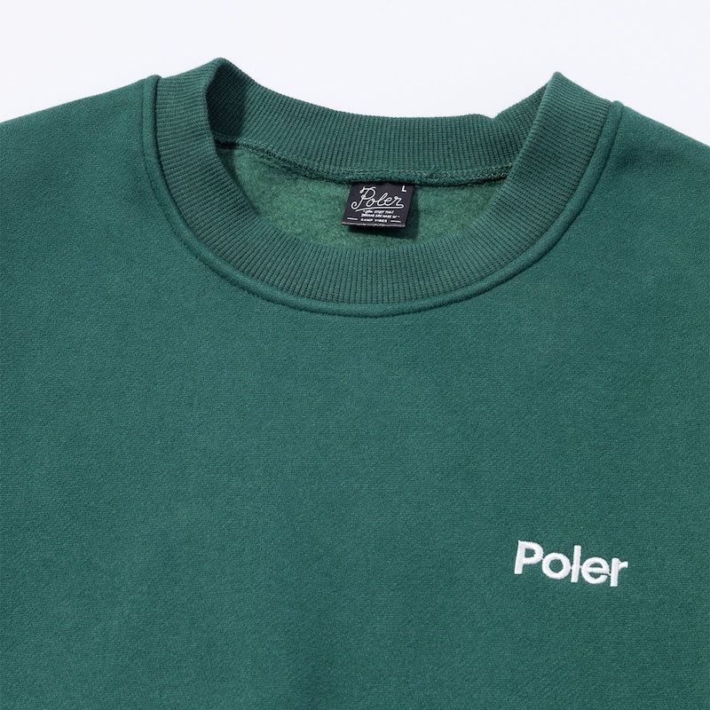 POLeR　クルースウェット　"POLER EMB CREW SWEAT"　(Green)