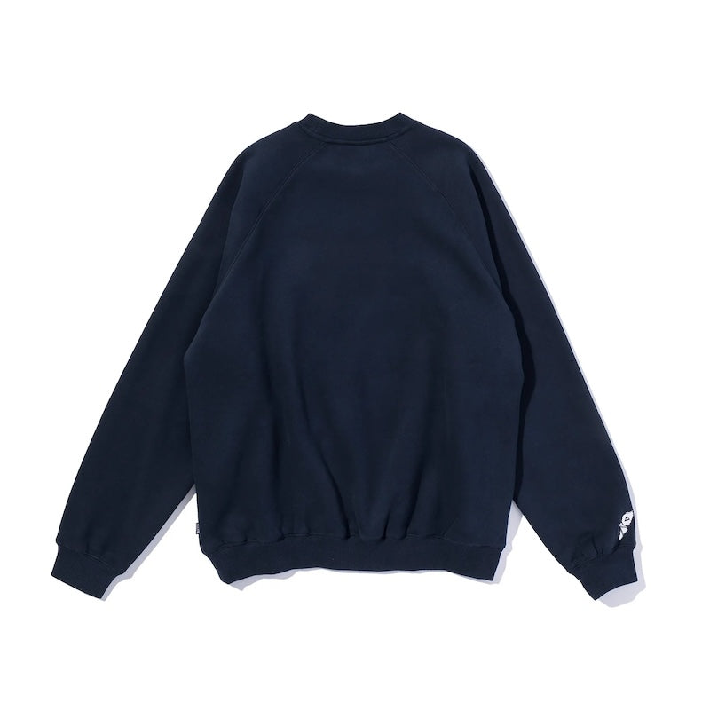 POLeR　クルースウェット　"COLLEGE RAGLAN CREW SWEAT"　(Navy)