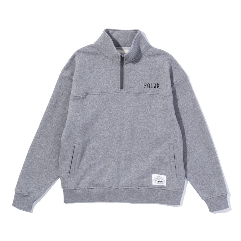 POLeR　ハーフジップスウェット　"HEAVY WEIGHT HALF ZIP SWEAT"　(Gray)