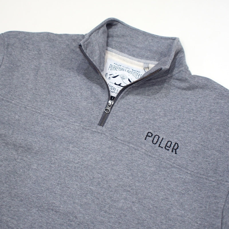 POLeR　ハーフジップスウェット　"HEAVY WEIGHT HALF ZIP SWEAT"　(Gray)