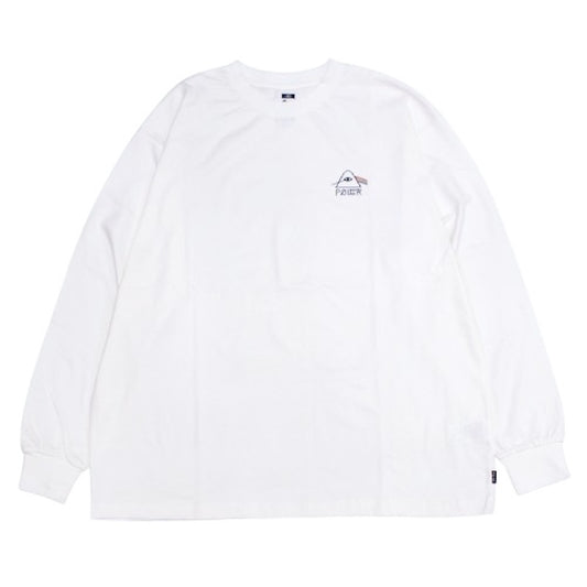 POLeR　L/STシャツ　“PSYCHEDELIC LOGO RELAX FIT L/S TEE"　(White)
