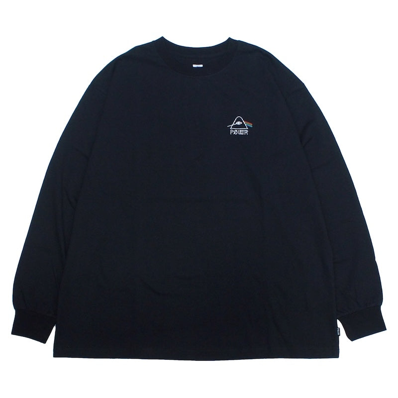 POLeR　L/STシャツ　“PSYCHEDELIC LOGO RELAX FIT L/S TEE"　(Black)