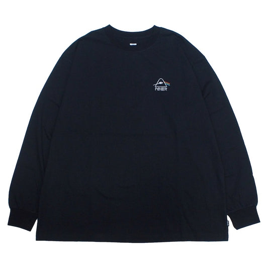 POLeR　L/STシャツ　“PSYCHEDELIC LOGO RELAX FIT L/S TEE"　(Black)