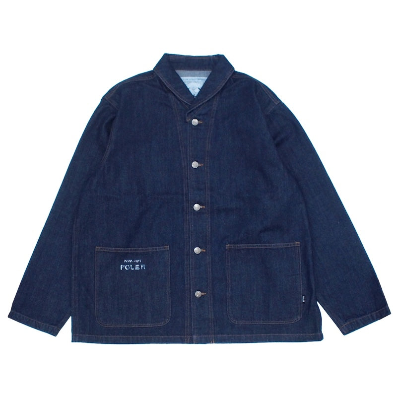 POLeR　ジャケット　"SHAWL COLLAR DENIM JKT"　(Indigo)