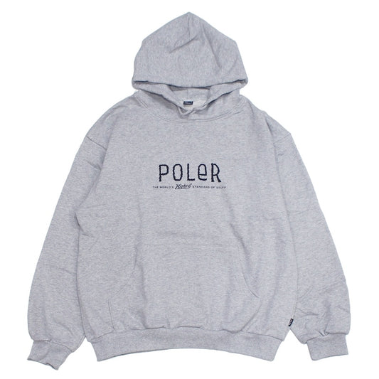 POLeR　パーカー　"FURRY FONT HOOD SWEAT"　(Heather Gray)