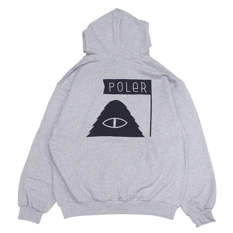 POLeR　パーカー　"FURRY FONT HOOD SWEAT"　(Heather Gray)