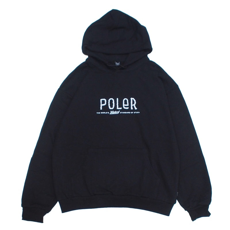 POLeR　パーカー　"FURRY FONT HOOD SWEAT"　(Black)