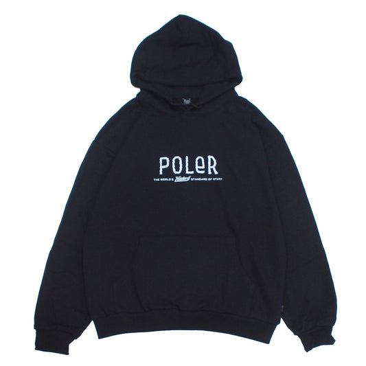 POLeR　パーカー　"FURRY FONT HOOD SWEAT"　(Black)
