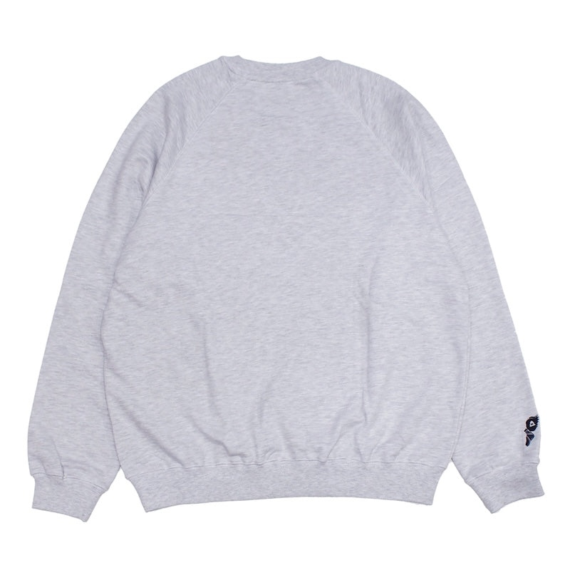 POLeR クルースウェット PORTLAND RAGLAN CREW SWEAT グレー 背面