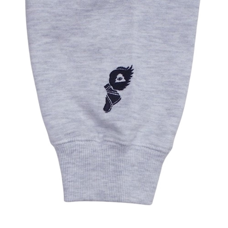 POLeR クルースウェット PORTLAND RAGLAN CREW SWEAT グレー 袖刺繍