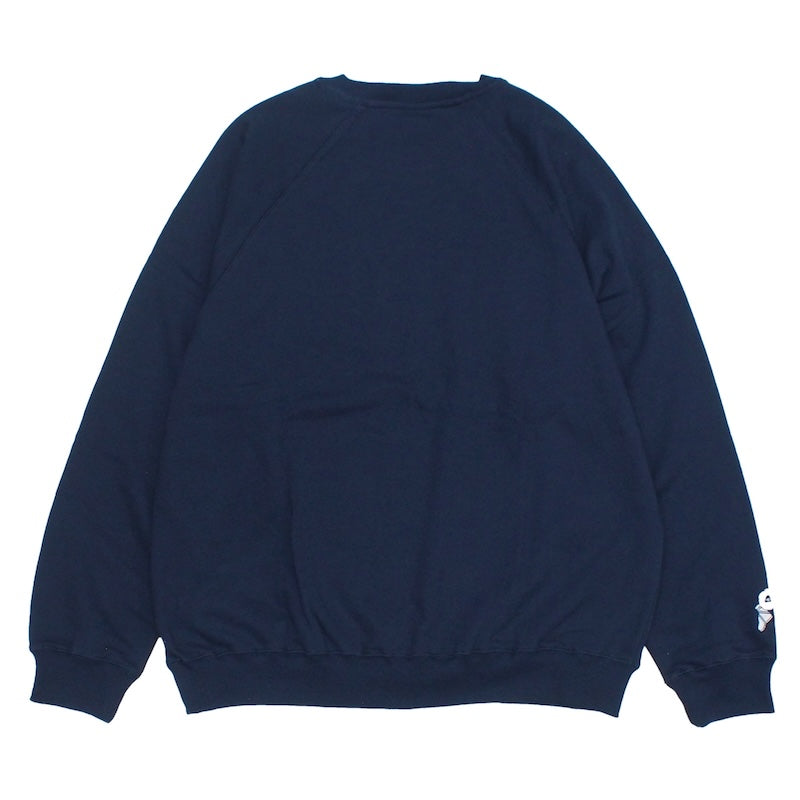 POLeR クルースウェット PORTLAND RAGLAN CREW SWEAT ネイビー 背面