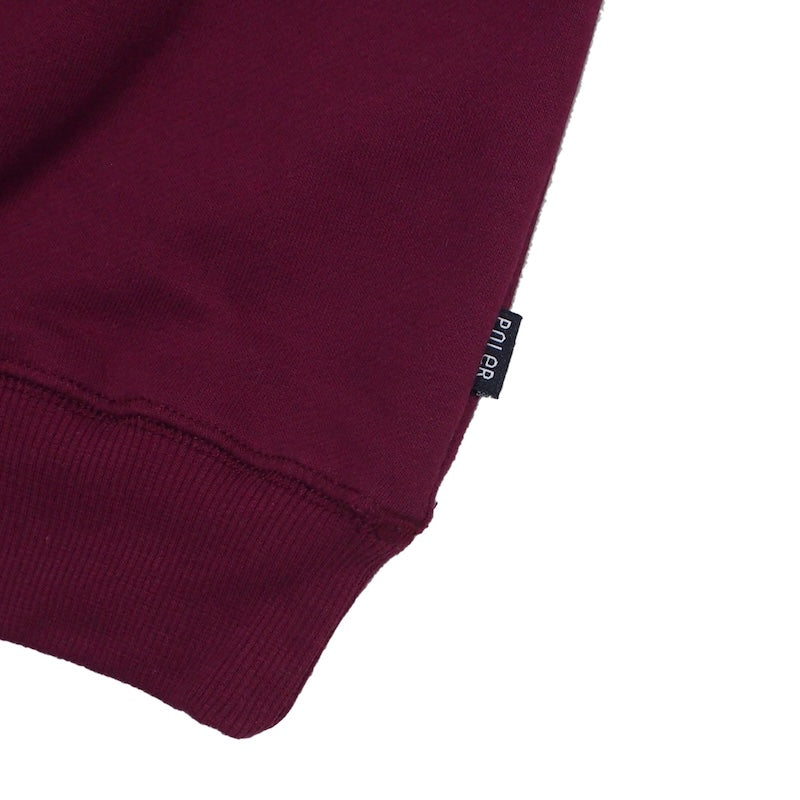 POLeR　クルースウェット　"COLLEGE RAGLAN CREW SWEAT"　(Maroon)