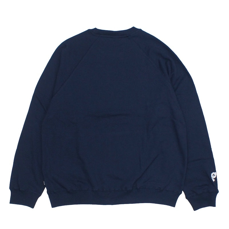 POLeR　クルースウェット　"COLLEGE RAGLAN CREW SWEAT"　(Navy)