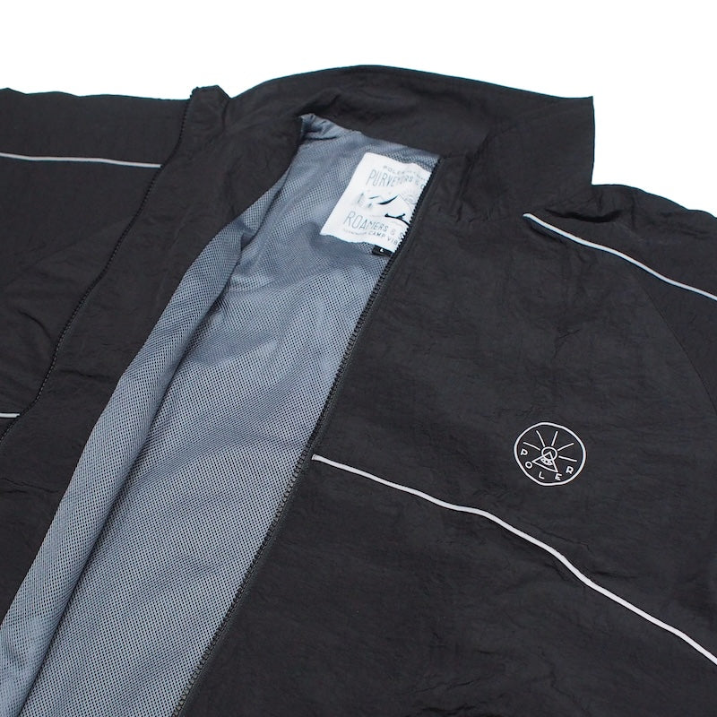 POLeR　ジャケット　" SHIRRING NYLON PIPING JACKET"　(Black)