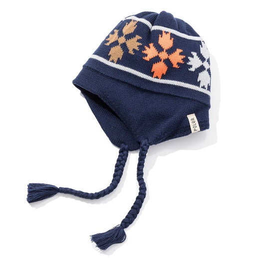 POLeR　ビーニー　"BEAR PAW FLAP BEANIE"　(Navy)