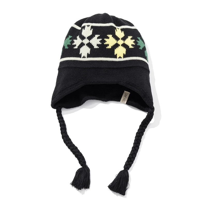 POLeR　ビーニー　"BEAR PAW FLAP BEANIE"　(Black)